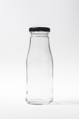 Empty bottle on white background for mockup.