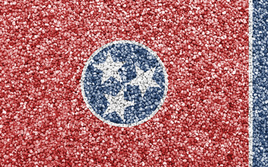Fahne von Tennessee auf Mohnsamen