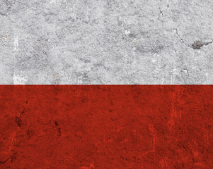 Fahne von Tirol auf verwittertem Beton