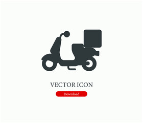 Delivery vector icon.  Editable stroke. Linear style sign for use on web design and mobile apps, logo. Symbol illustration. Pixel vector graphics - Vector