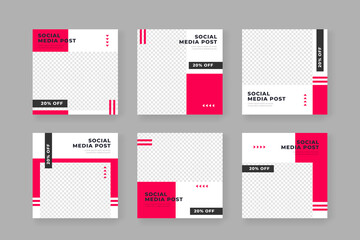 fashion discount concept social media post template