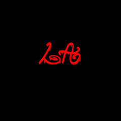 Initial LA handwritten monogram and elegant logo design