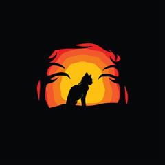 Silhouette of a cat