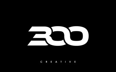 300 Letter Initial Logo Design Template Vector Illustration - obrazy, fototapety, plakaty