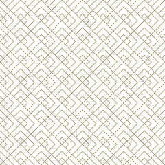 Seamless geometric pattern . Brown on white background .Average thickness lines .