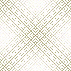 Seamless geometric pattern . Brown on white background .Average thickness lines .