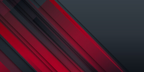 Fototapeta premium Abstract black red stripes background