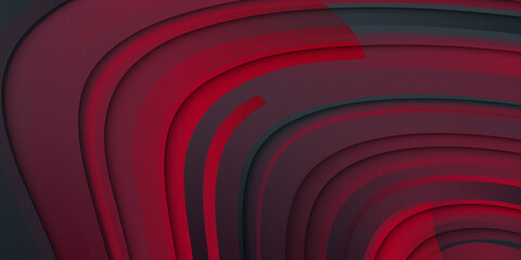 Futuristic technology abstract background with red glowing lines. Red and black grunge material banner design. Corporate concept red black grey contrast background. Vector graphic design 