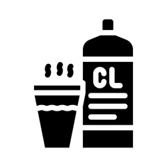 chlorine smell glyph icon vector illustration sign
