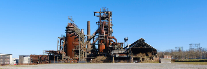 Fototapeta na wymiar Stahlwerk Phoenix-West, Hörde, Dortmund, Ruhrgebiet, Nordrhein-Westfalen, Deutschland, Europa