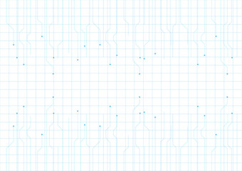 Circuit electronic and blue light technology engineering abstract concept vector on white graph paper background