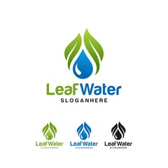 leaf logo with water drops