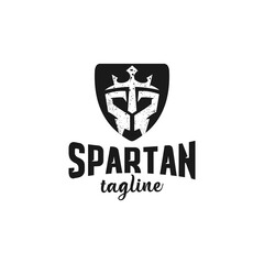 abstract spartan shield in black color