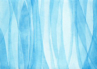 Watercolor Blue Stripes Abstract Background