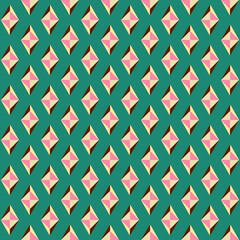 Seamless ethnic pattern in mint tints.Tribal seamless colorful geometric pattern.Ethnic vector texture.Traditional ornament.Embroidery texture with geometric ornament.Pattern for surface design.EPS10
