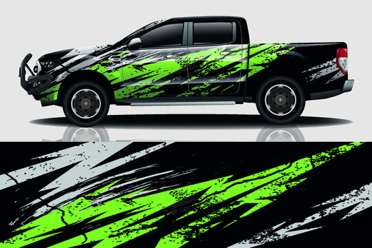 Car wrap graphic racing abstract background for wrap and vinyl sticker