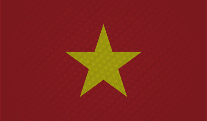 Grunge Vietnam flag. Vietnam flag with waving grunge texture.
