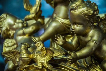 Interior of a baroque villa in Genoa Italy