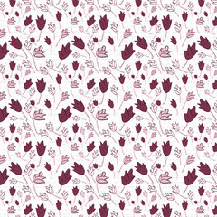 Naklejka premium Pattern with flowers, for printing on fabric, paper for scrapbooking, gift wrap and wallpapers