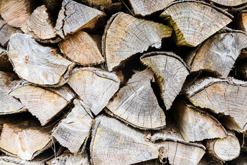 Firewood background. Log background or stack of log.