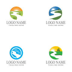River vector icon illustration logo design