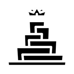 growth for be king glyph icon vector illustration