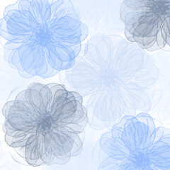 Pattern with flowers, for printing on fabric, paper for scrapbooking, gift wrap and wallpapers