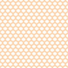 Abstract Seamless Pattern Orange Doodle Geometric Figures Background Vector