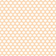Abstract Seamless Pattern Orange Doodle Geometric Figures Background Vector