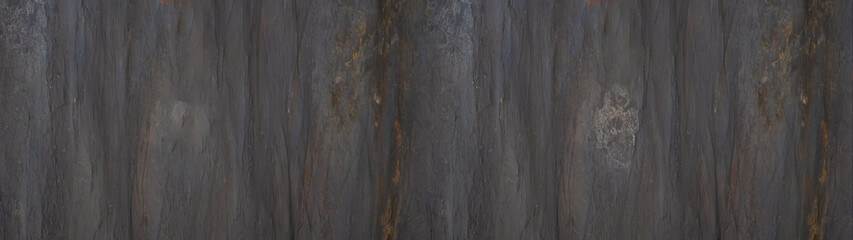 Dark gray grey anthracite black rusty slate / shale natural stone rust texture background banner panorama