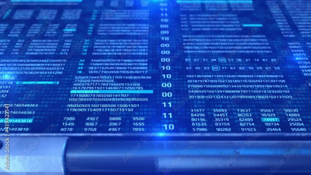 Poster Futuristic Monitoring Screen 3D Rendering Pan Left Depth of Field 4K Motion