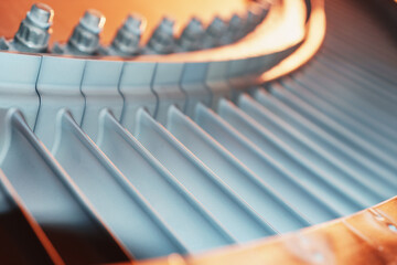 Structural element of a gas turbine with blades for aviation and power generation.