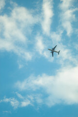 Fototapeta na wymiar Airplane in the colombian sky