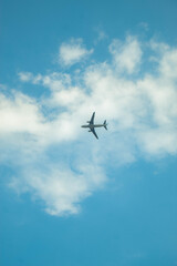 Airplane in the colombian sky