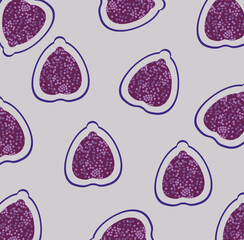 Colorful fruit pattern of ffigs, pastel background. Use for print.