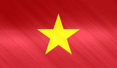 Grunge Vietnam flag. Vietnam flag with waving grunge texture.