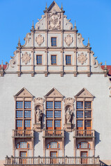 Fototapeta premium Facade of a beautiful medieval building. Poznan. Poland.