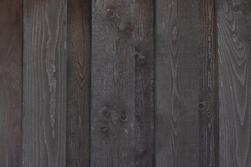Naklejka premium Wooden log house wall background texture
