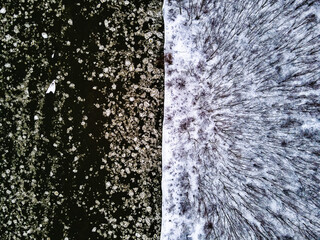 frozen river topdown