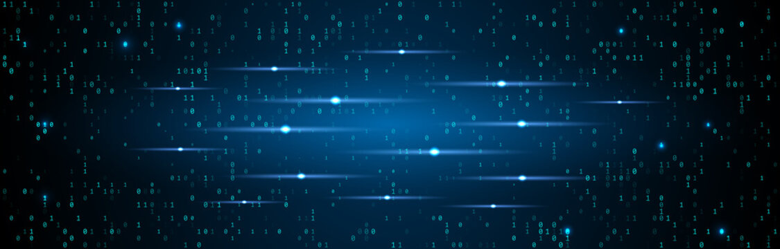 A stream of binary code on the screen. computer binary numbers