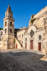 Fototapeta na wymiar Matera, Basilicata, Italy, Europe, church of San Pietro Barisano