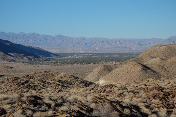 Palm Springs view. Indian Canyon California