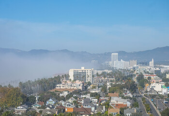 Santa Monica City view during June Gloom