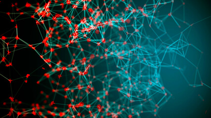 Connections system.Big data digital background. 3d rendering.