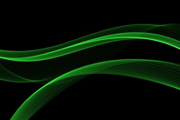 abstract Eco fresh green smoke flame helix isolated on black background. Spring healthy illustration overlay