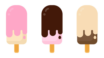 Three flavors of ice cream