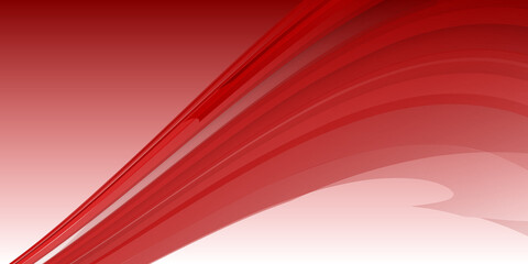 Naklejka premium Vector abstract red wavy background. Curve flow motion. Light red background with copy space 