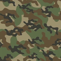 Fototapeta premium green military camouflage vector seamless pattern