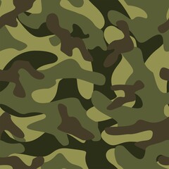 military camouflage vector seamless pattern green