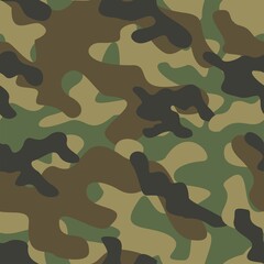 Fototapeta premium green military camouflage vector seamless pattern